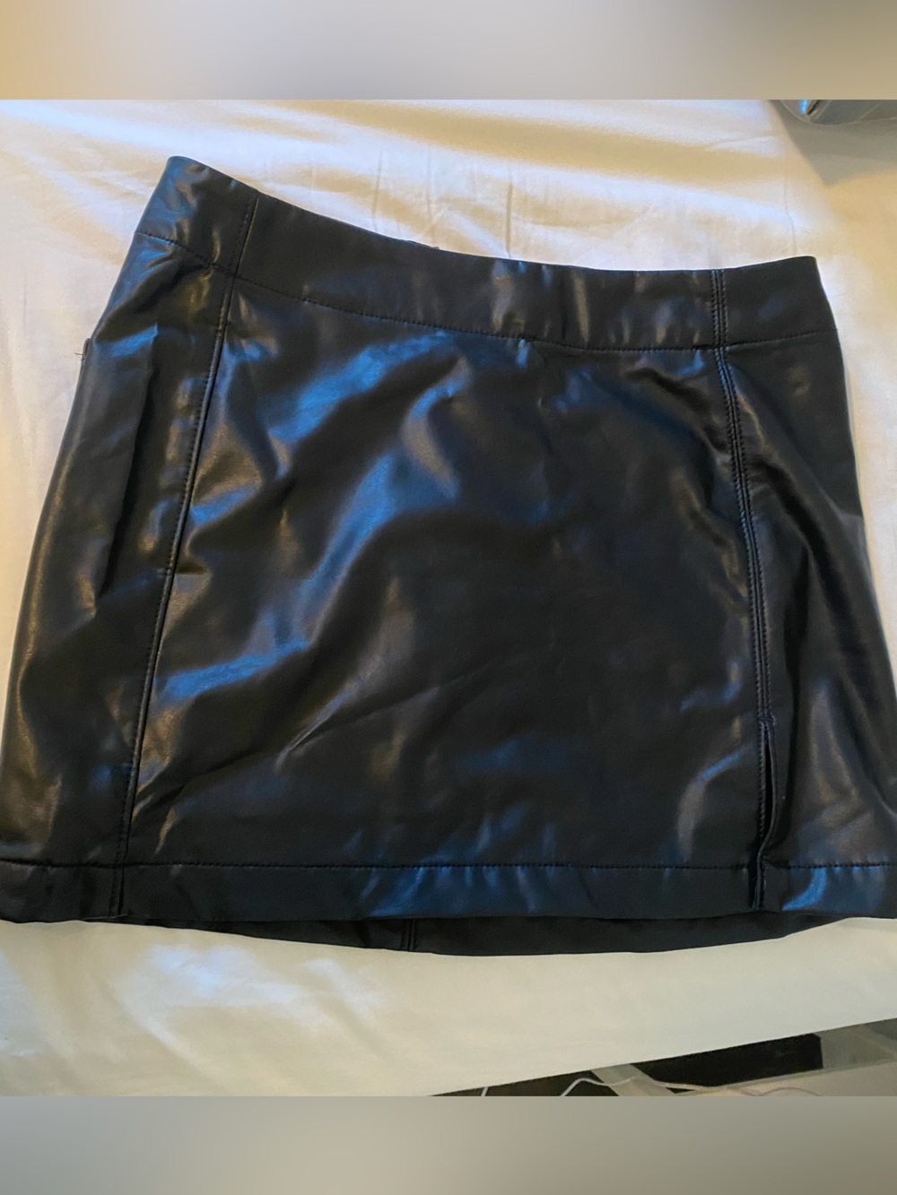 American Eagle Outfitters Black Faux Leather Skort